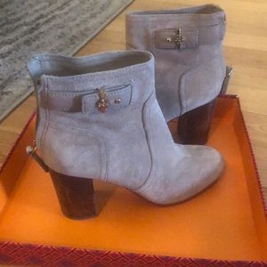 Tory Burch Grey Suede Booties - size 7.5